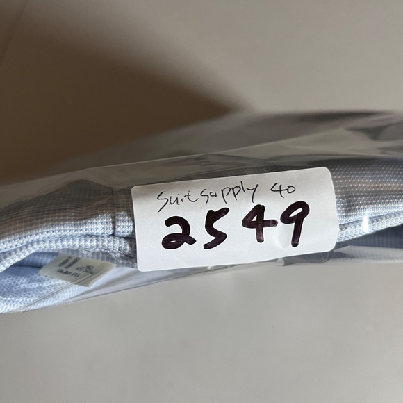 Suitsupply Egyptian Cotton Slim Button Up Dress Shirt - Men's Size 40 - Blue - Picture 10 of 10